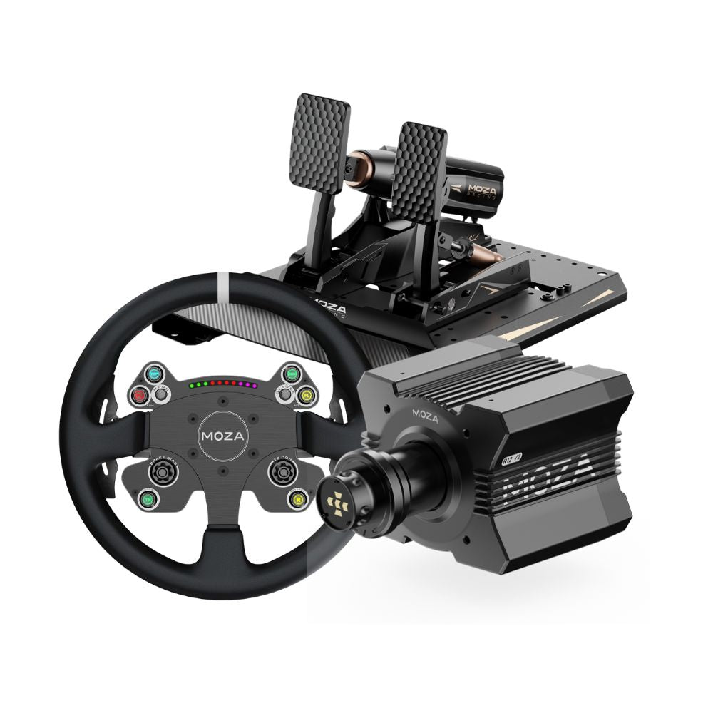 MOZA R12 V2 + mBooster Active Pedal Set Bundle