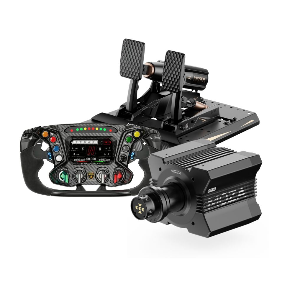 MOZA R12 V2 + mBooster Active Pedal Set Bundle
