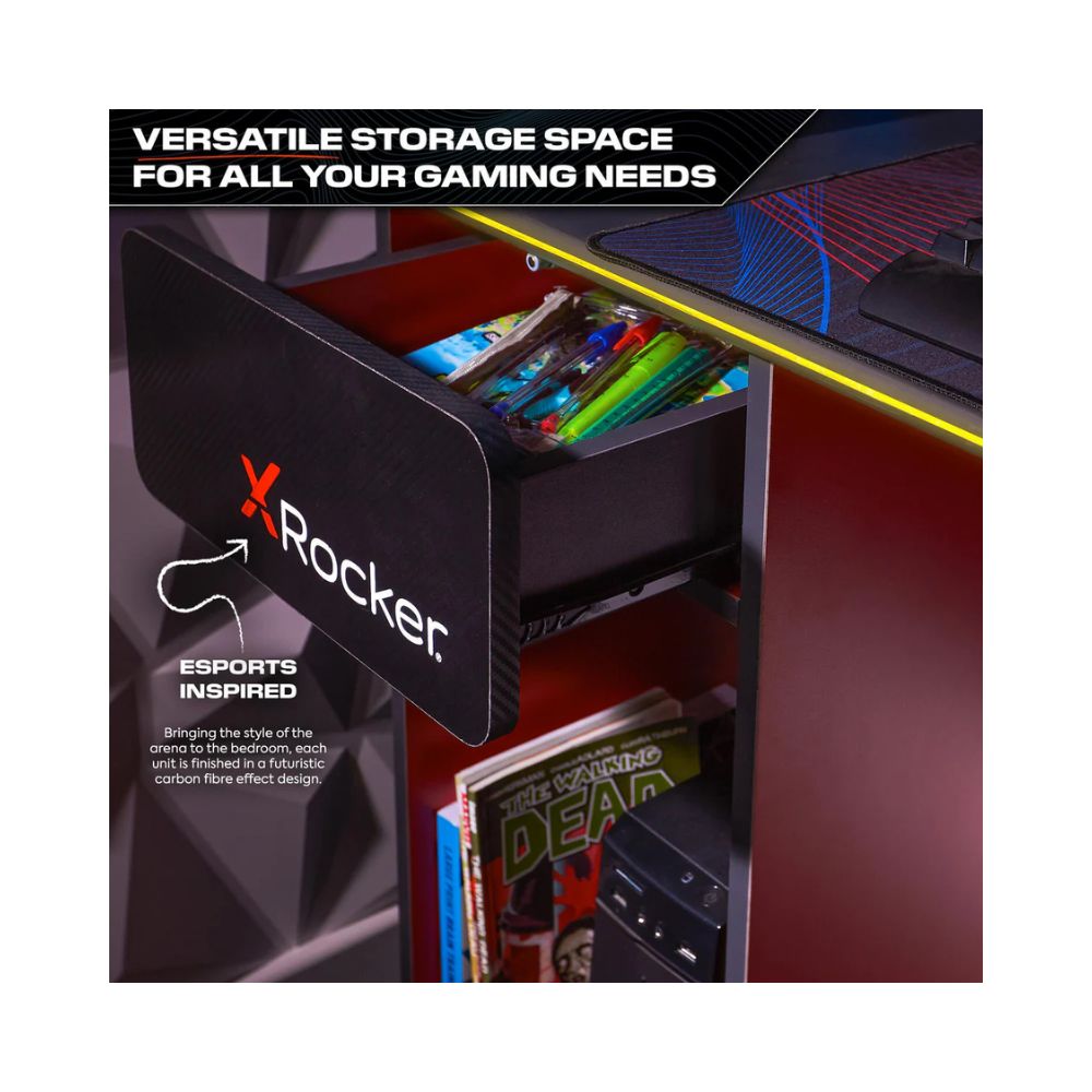X Rocker Carbon-Tek Gaming Desk