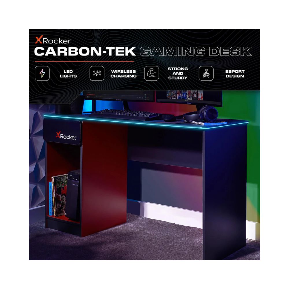 X Rocker Carbon-Tek Gaming Desk