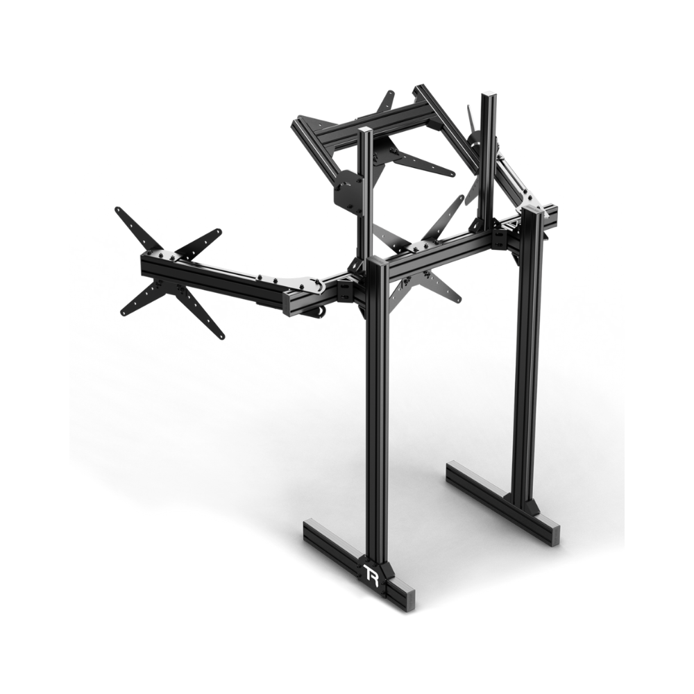 Trak Racer Aluminium Quad Monitor Floor Stand (Suits Four Monitors Up To 45 Inches)