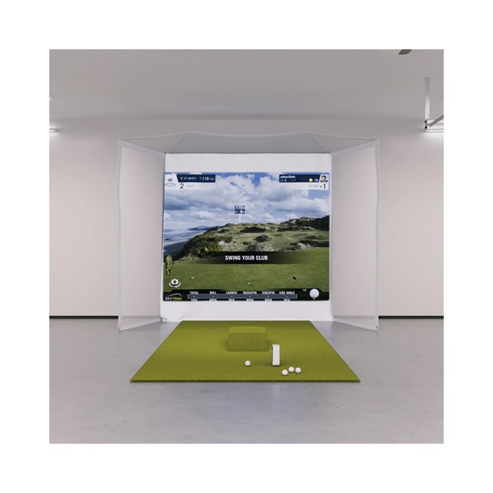 Skytrak HomeCourse Retractable Golf Simulator Bundle