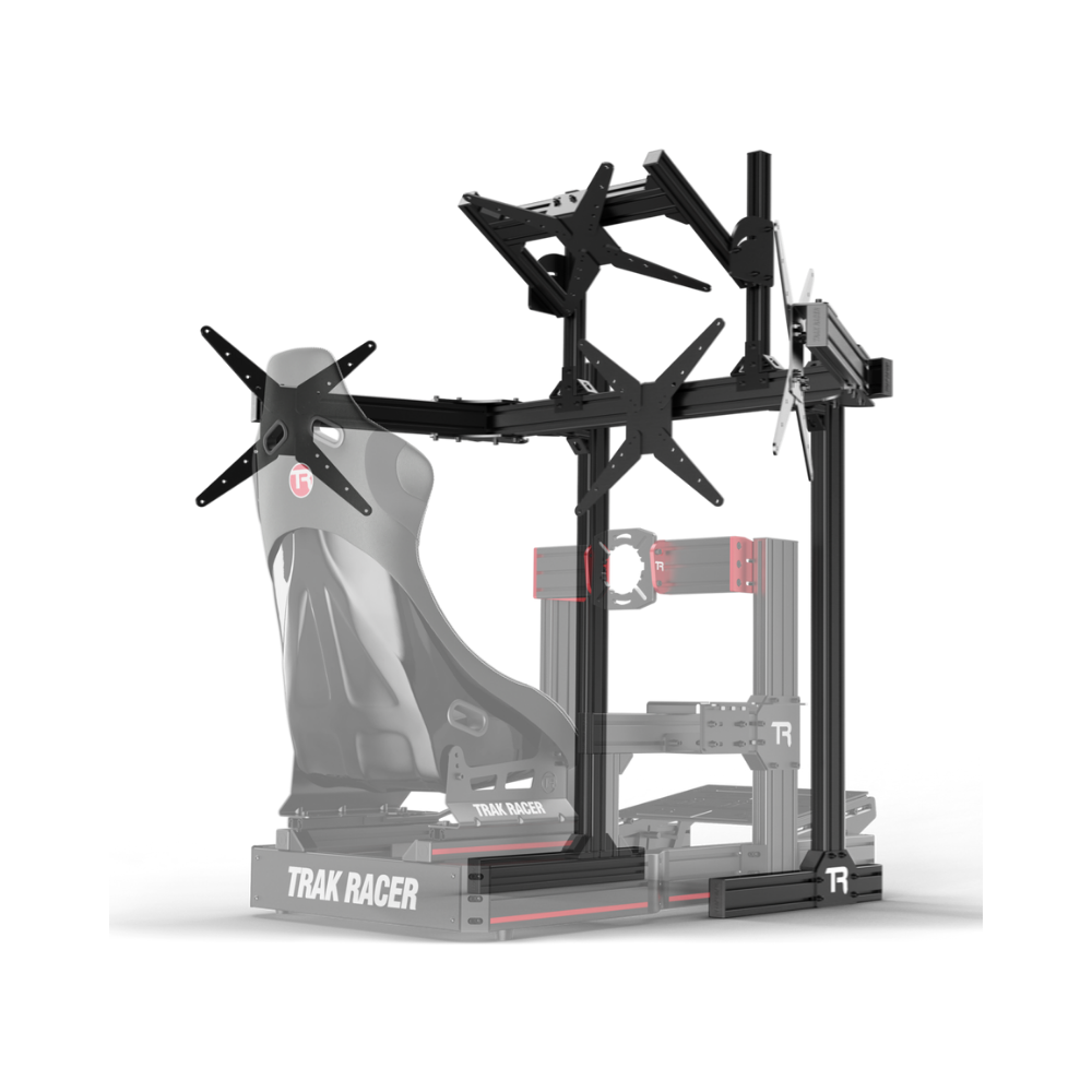 Trak Racer Aluminium Quad Monitor Floor Stand (Suits Four Monitors Up To 45 Inches)