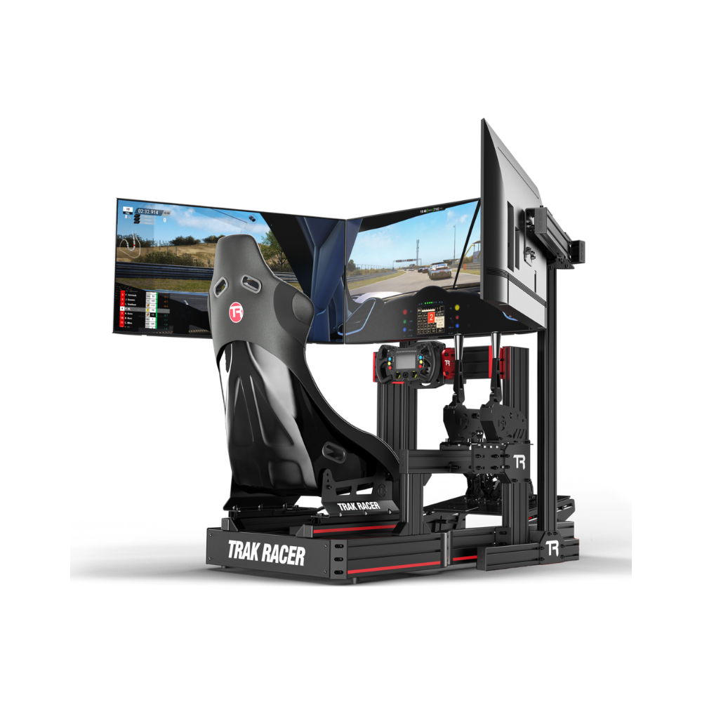 Trak Racer Aluminium Triple Monitor Floor Stand (Suits 22 To 45 Inch Monitors/TVs)