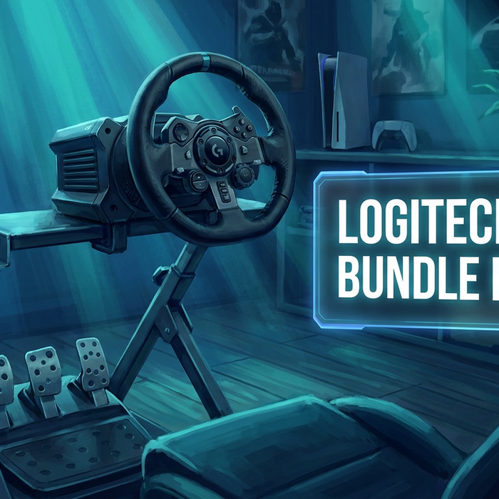 Logitech RS50 Bundle review hero - PS5 sim racing direct drive wheelbase Australia 2026