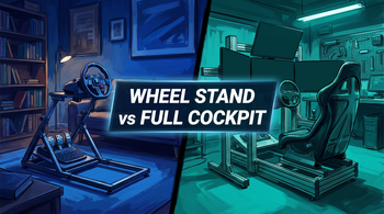 Sim racing wheel stand vs full cockpit comparison hero - what's right for your space Australia 2026