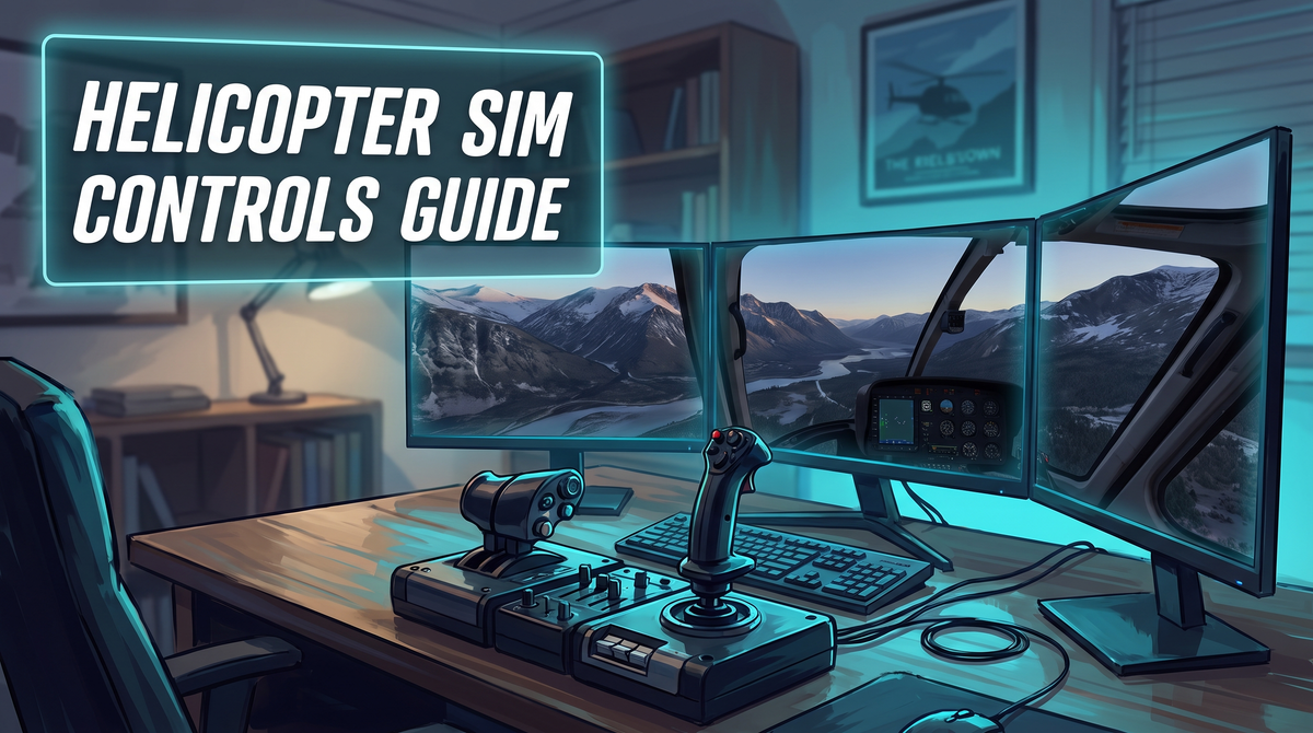 Helicopter flight simulator controls guide hero - complete setup guide Australia 2026