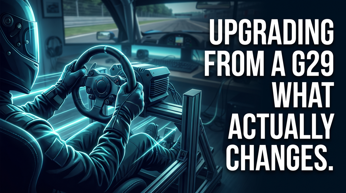 Upgrading from a Logitech G29 sim racing wheel - what actually changes when you upgrade to direct drive Australia