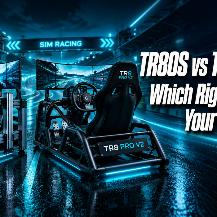 Trak Racer TR80S vs TR8 Pro V2 sim racing cockpit comparison - which rig is right for your sim build
