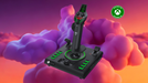 VelocityOne Flightstick II Xbox lit with RGB on a desk