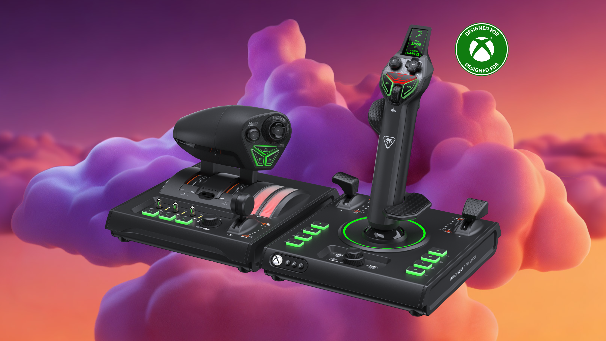 VelocityOne H.O.T.A.S. Xbox system lit with customisable RGB
