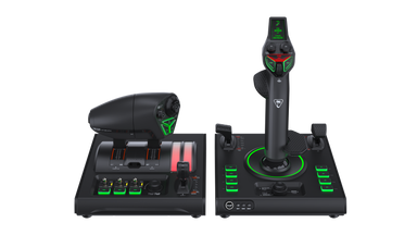 VelocityOne H.O.T.A.S. PC stick grip and thumbstick detail
