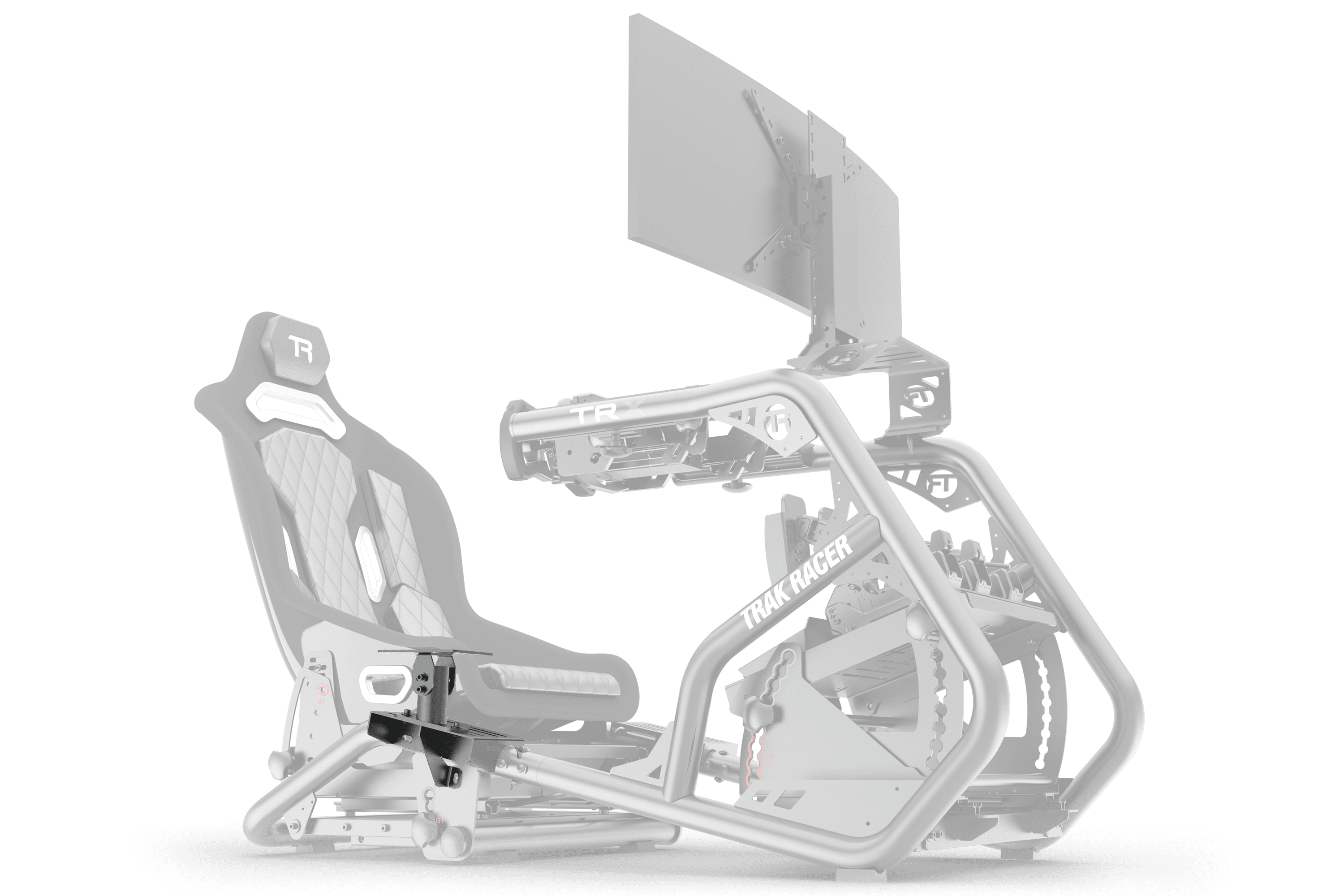 Trak Racer Universal Gear Shifter Mount for Alpine TRX (Black), fitted to a Trak Racer cockpit