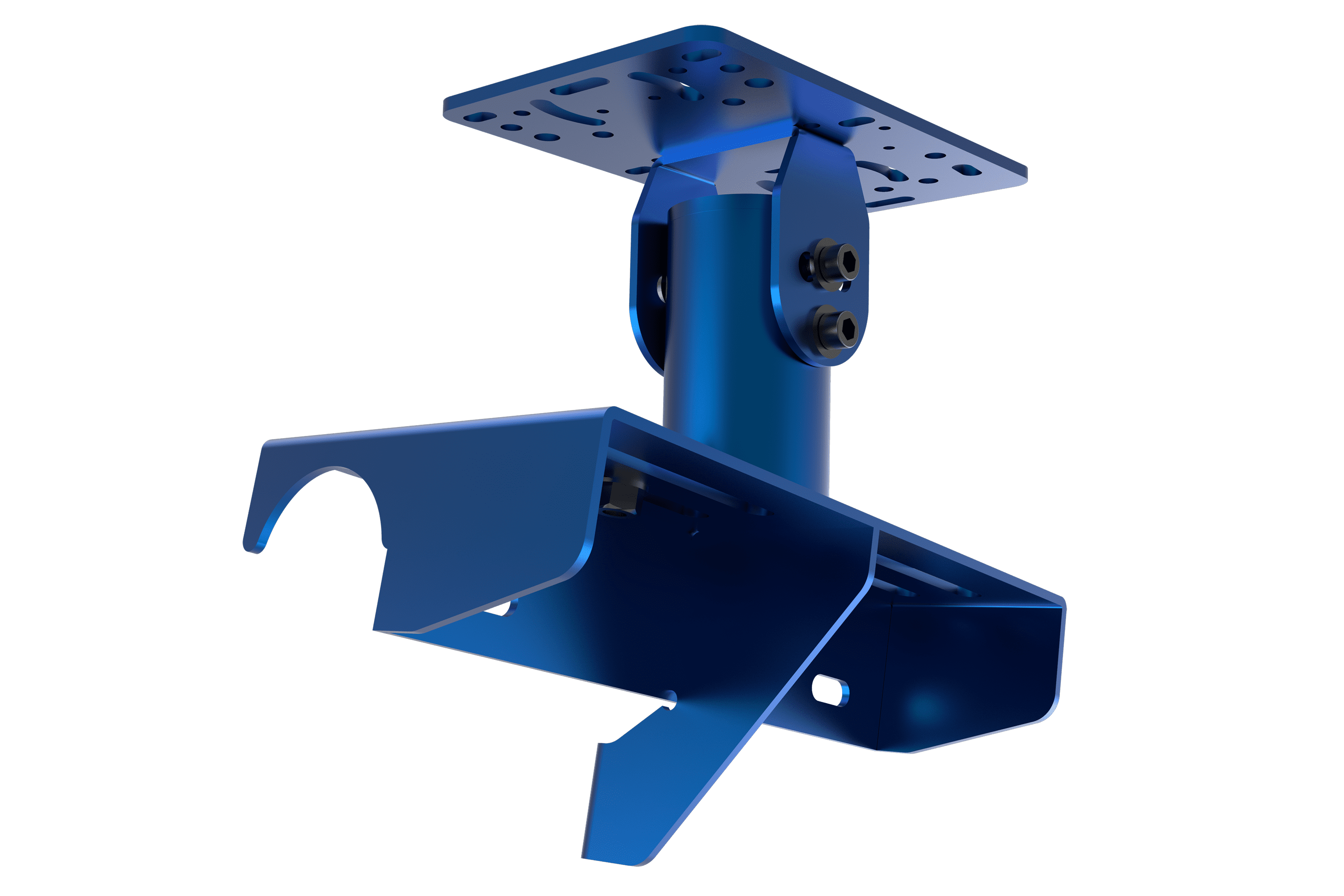 Trak Racer Universal Gear Shifter Mount for Alpine TRX (Blue), fitted to a Trak Racer cockpit 4