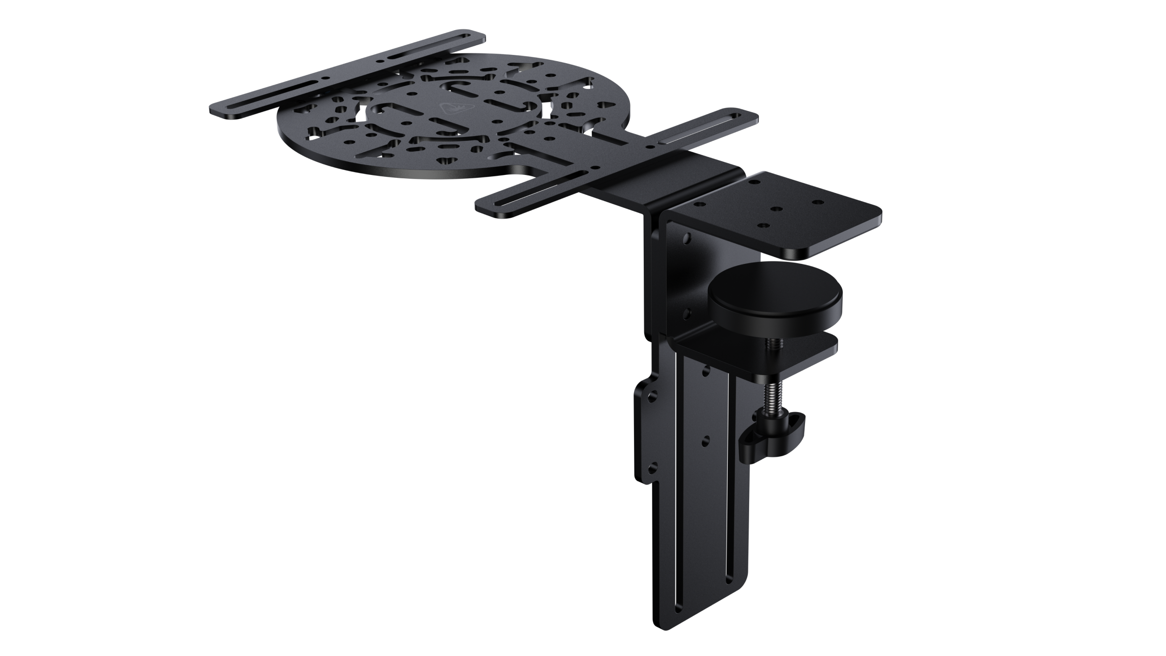 VelocityOne Universal Sim Mount holding a racing shifter