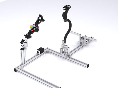Apache Max cyclic, collective and pedals on aluminium frame from the rear