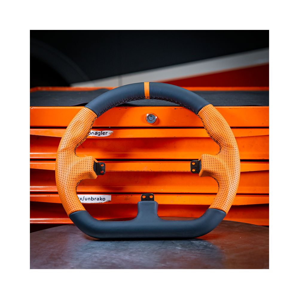 Asetek Closed D Orange Leather Rim