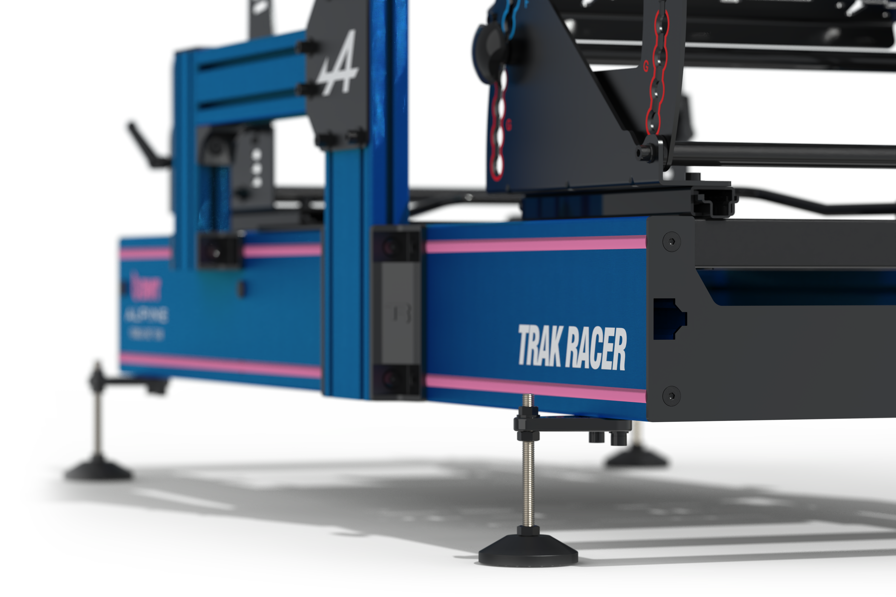 Trak Racer BWT Alpine F1 Team TRA Hybrid Racing Simulator, cable management detail