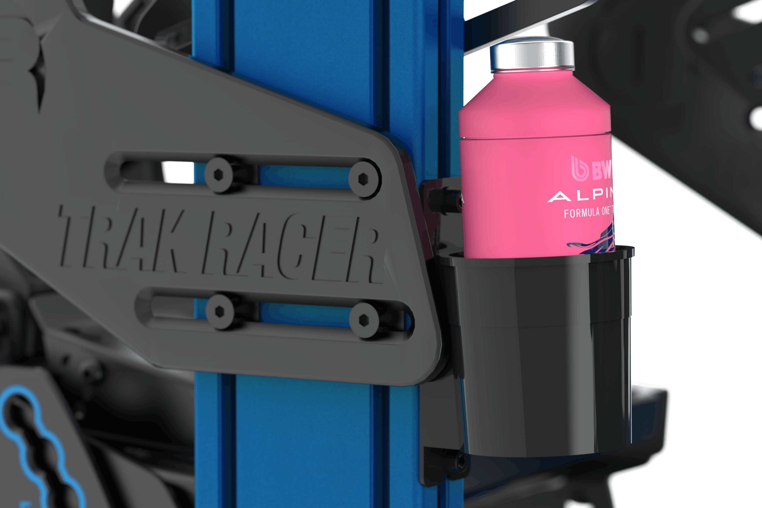 Trak Racer BWT Alpine F1 Team TRA Hybrid Racing Simulator, cup holder detail