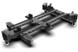 Trak Racer Motion System with 3 Actuators & Sim Base, shown with a D-BOX wheelbase 3