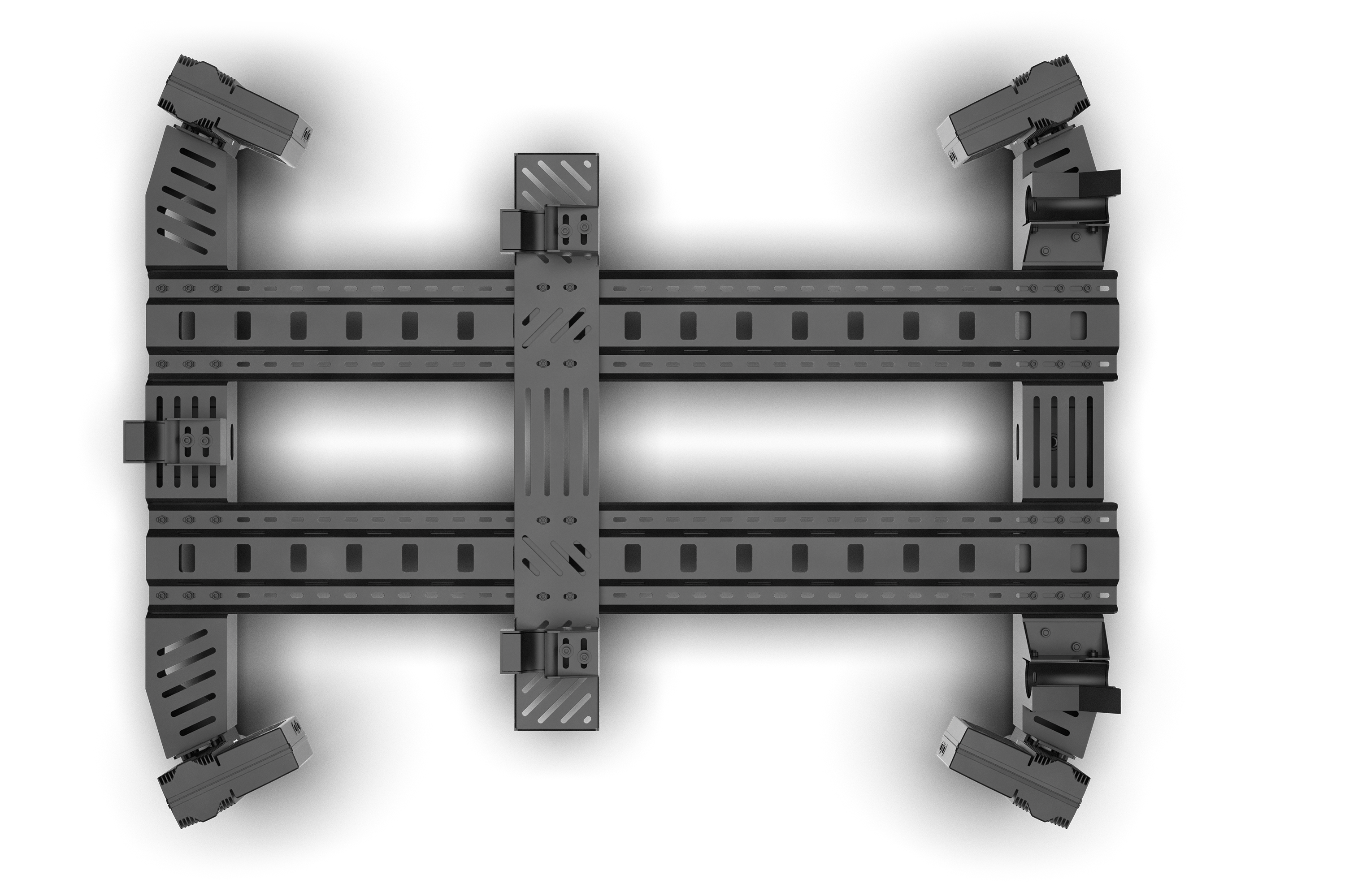 Trak Racer Motion System with 4 Actuators & Sim Base, shown with a D-BOX wheelbase 7