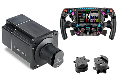 Simucube 2 Pro R2 wheelbase and Rexing Mayaris 2 steering wheel bundle, main product image