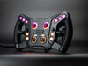 Pokornyi Engineering PGT Vector steering wheel with RGB backlit controls, front angle