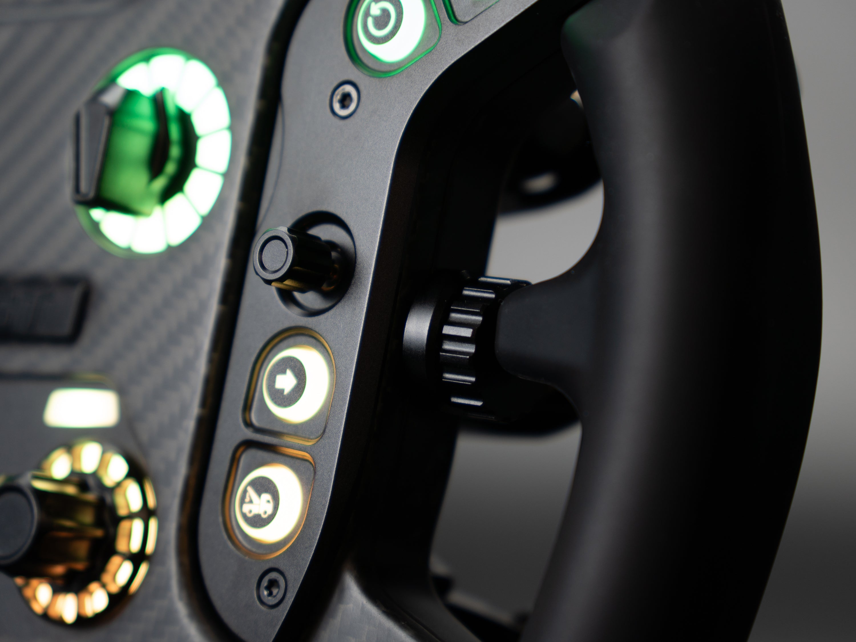 Funky switch, side rotary and backlit buttons on the PGT Vector