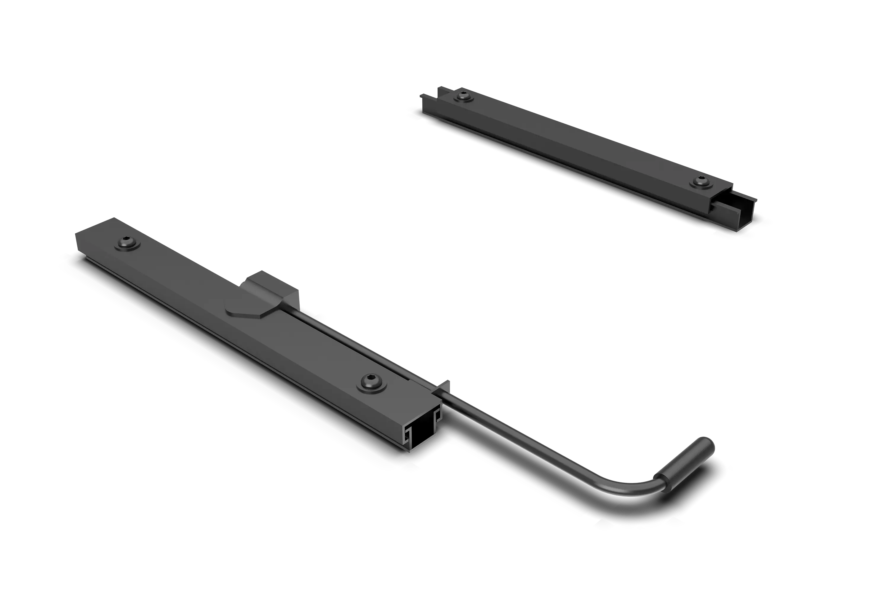 Trak Racer Universal Compact Seat Slider Kit, top three-quarter view from the right