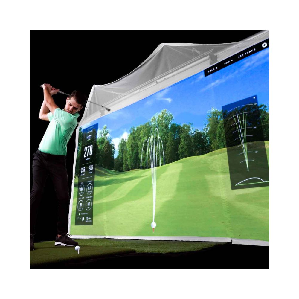 FlightScope Mevo+ Retractable Golf Simulator Package