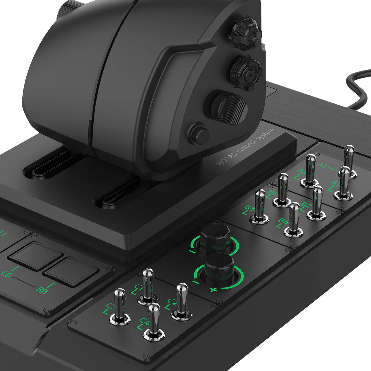 HORI HOTAS throttle base control panel with metal toggle switches