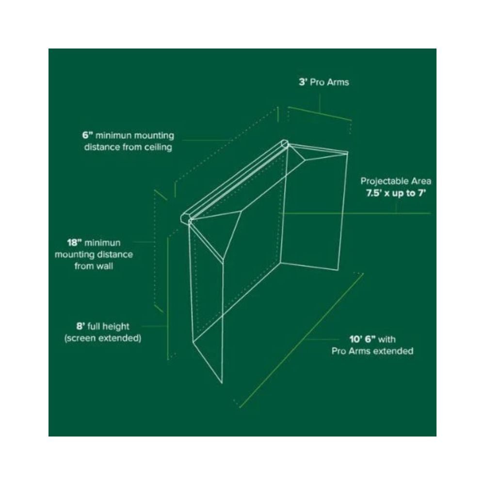 HomeCourse Golf ProScreen 180 Retractable Simulator Screen