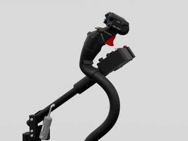 OH-58D cyclic grip and twist-throttle collective head close-up