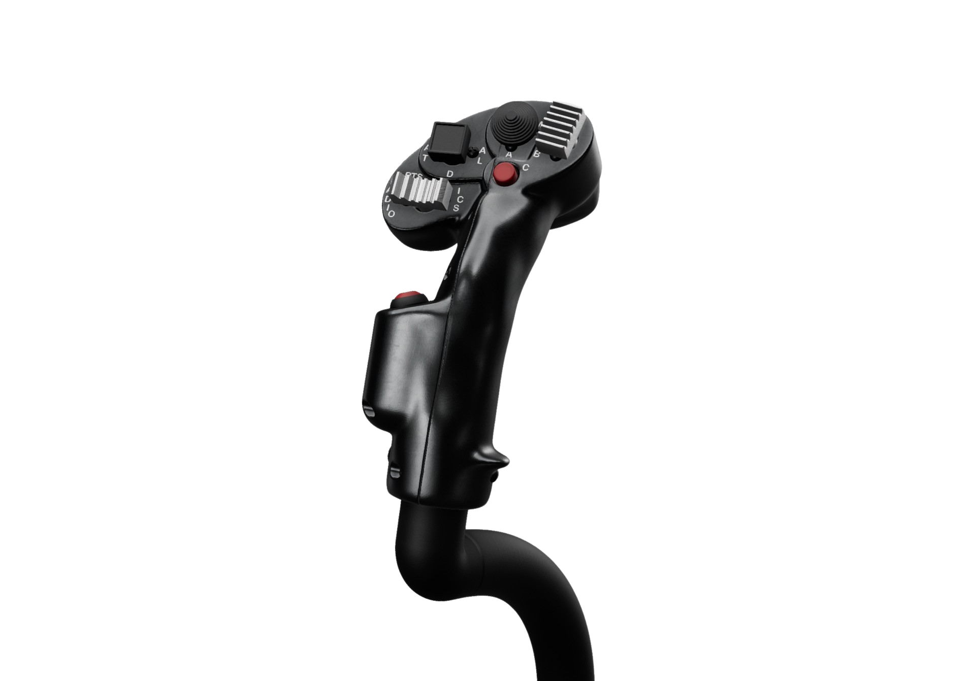 Cyclic Top 64 Max grip front view with 5-way hat switches