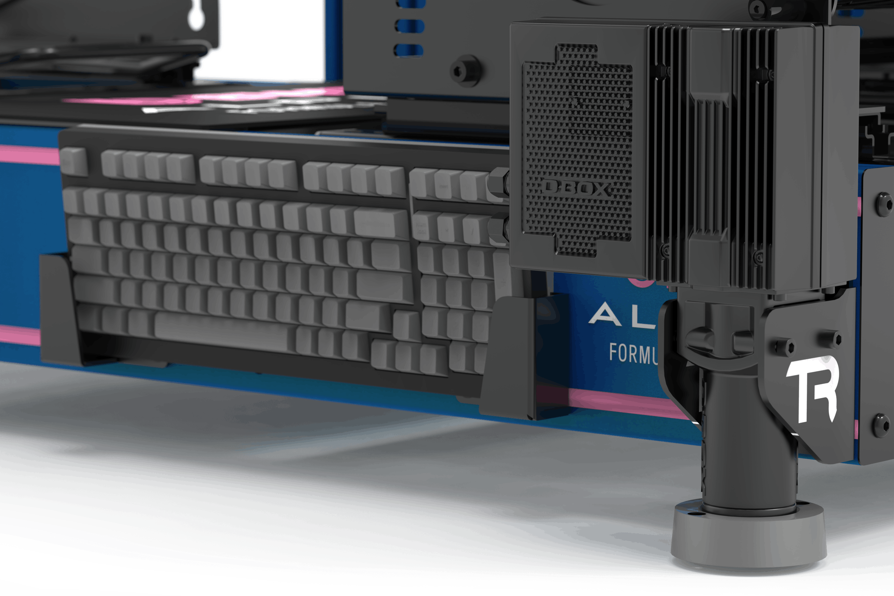 Trak Racer BWT Alpine F1 Team TRA Hybrid Racing Simulator, keyboard holder detail