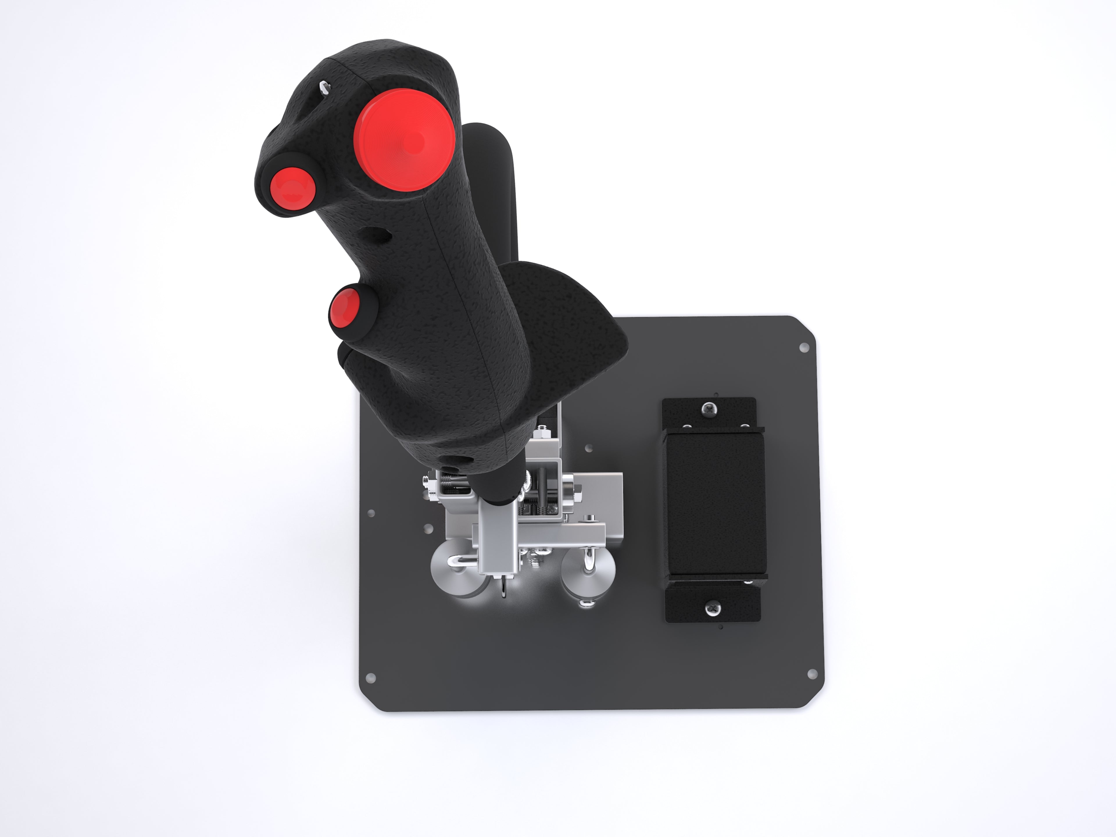 206/407/Huey cyclic grip from above showing buttons and hat