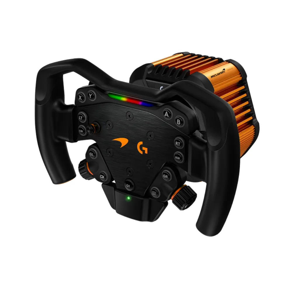 Logitech G RS50 McLaren base and formula wheel with LIGHTSYNC rev lights