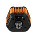 Logitech RS50 McLaren direct drive base front view in papaya finish