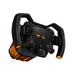 Logitech RS Formula Wheel McLaren Edition mounted on the RS50 base