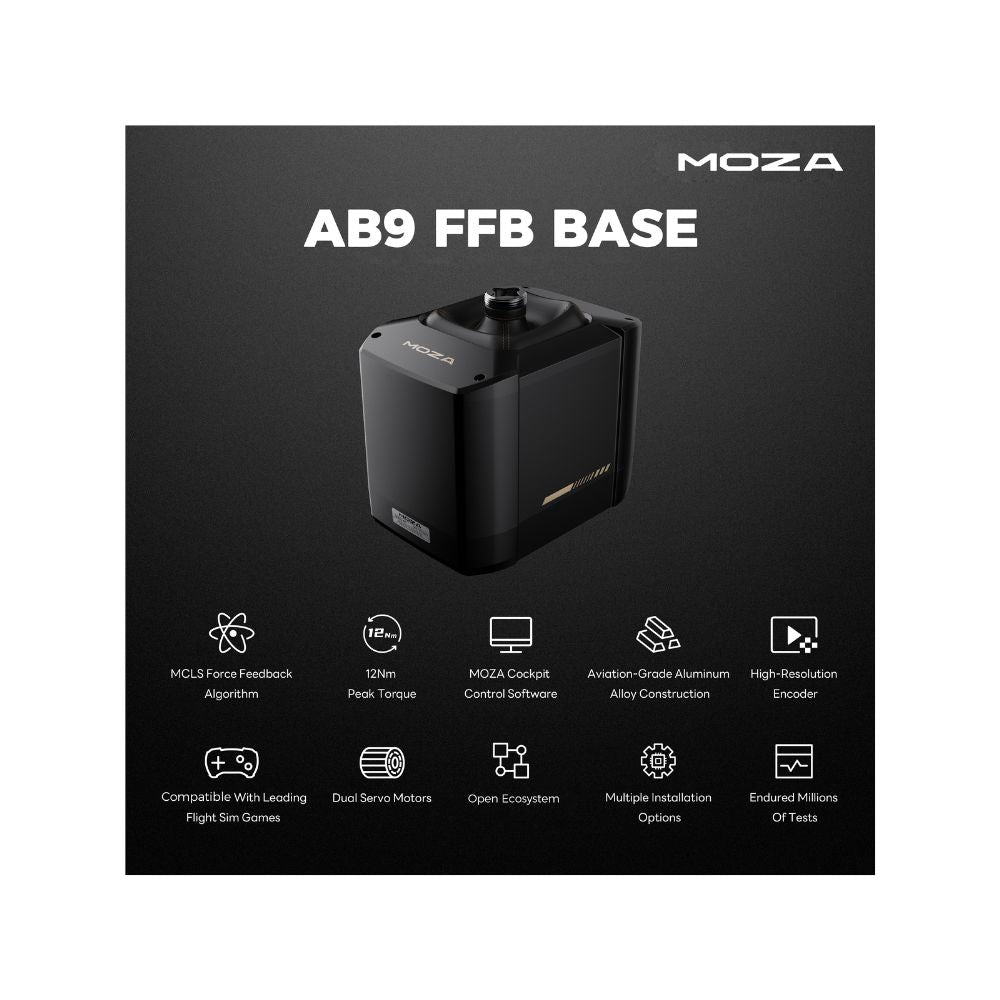 MOZA AB9 FFB Base + MH16 Flightstick Bundle