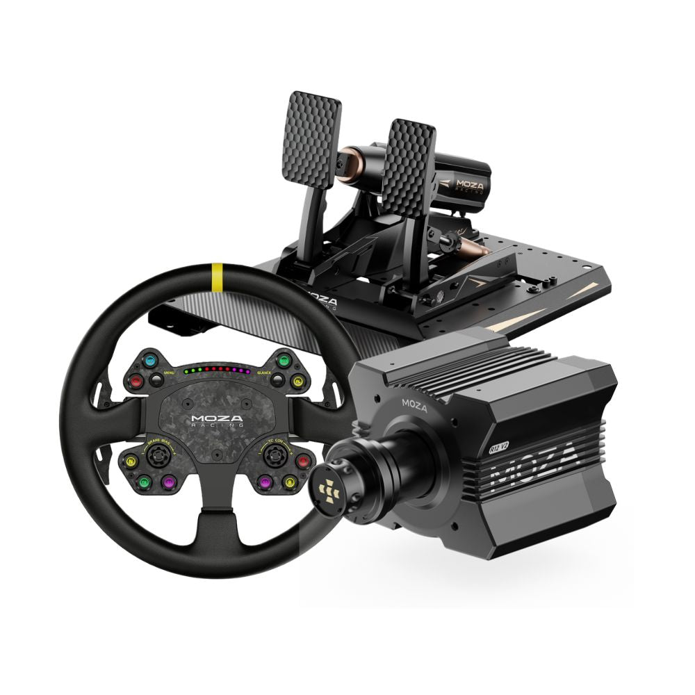 MOZA R12 V2 + mBooster Active Pedal Set Bundle