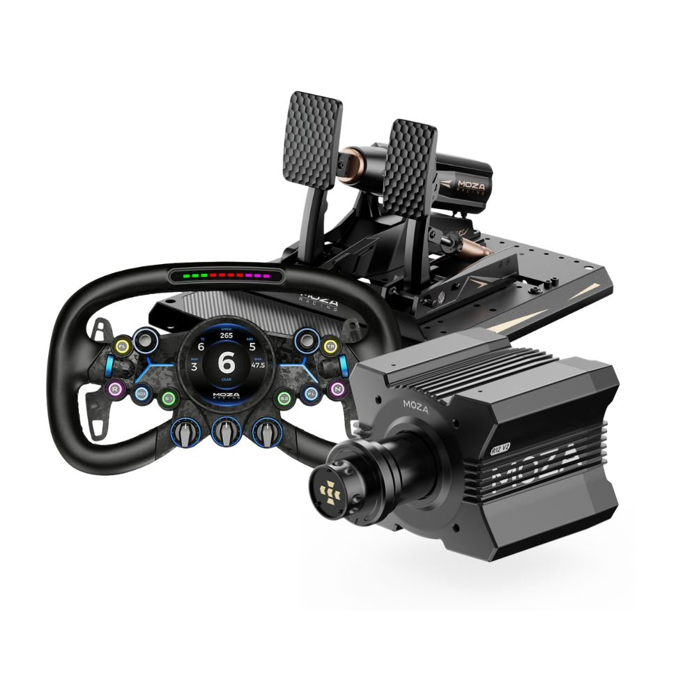MOZA R12 V2 + mBooster Active Pedal Set Bundle