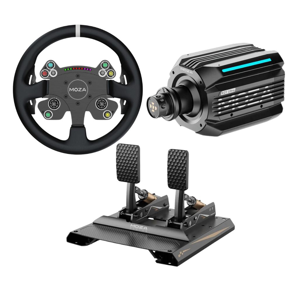 MOZA R21 Ultra + CRP2 Pedals Bundle