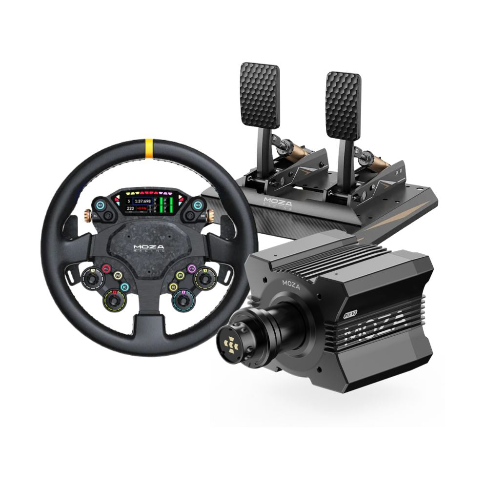 MOZA R12 V2 + mBooster Active Pedal Set Bundle
