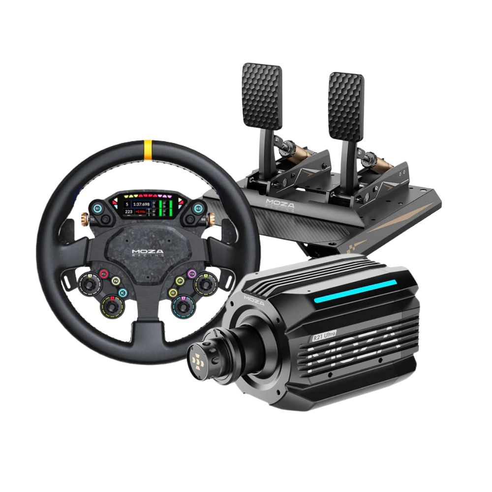MOZA R21 Ultra + CRP2 Pedals Bundle