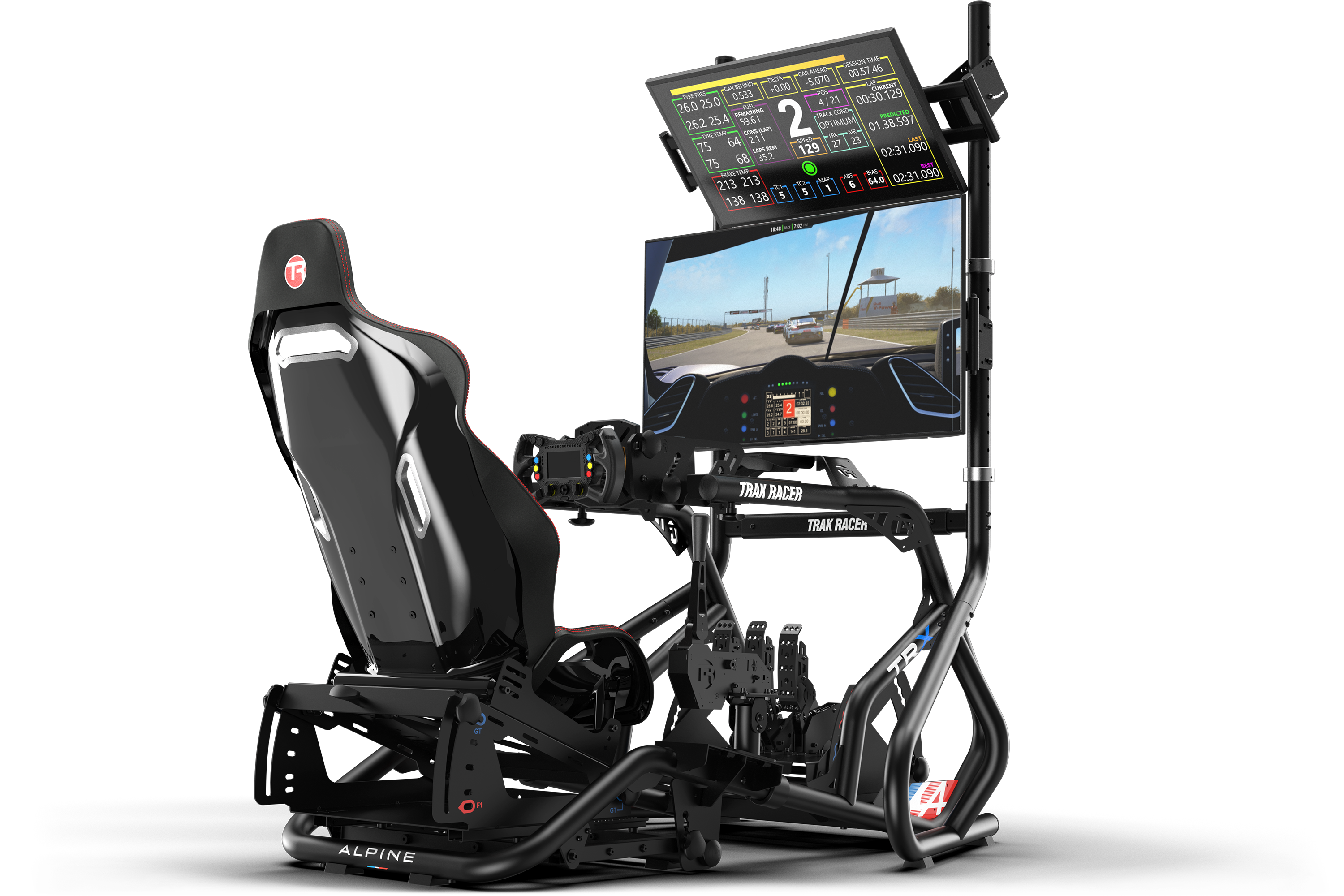 Trak Racer Freestanding Dual Monitor Stand (Upgradeable to Triple)