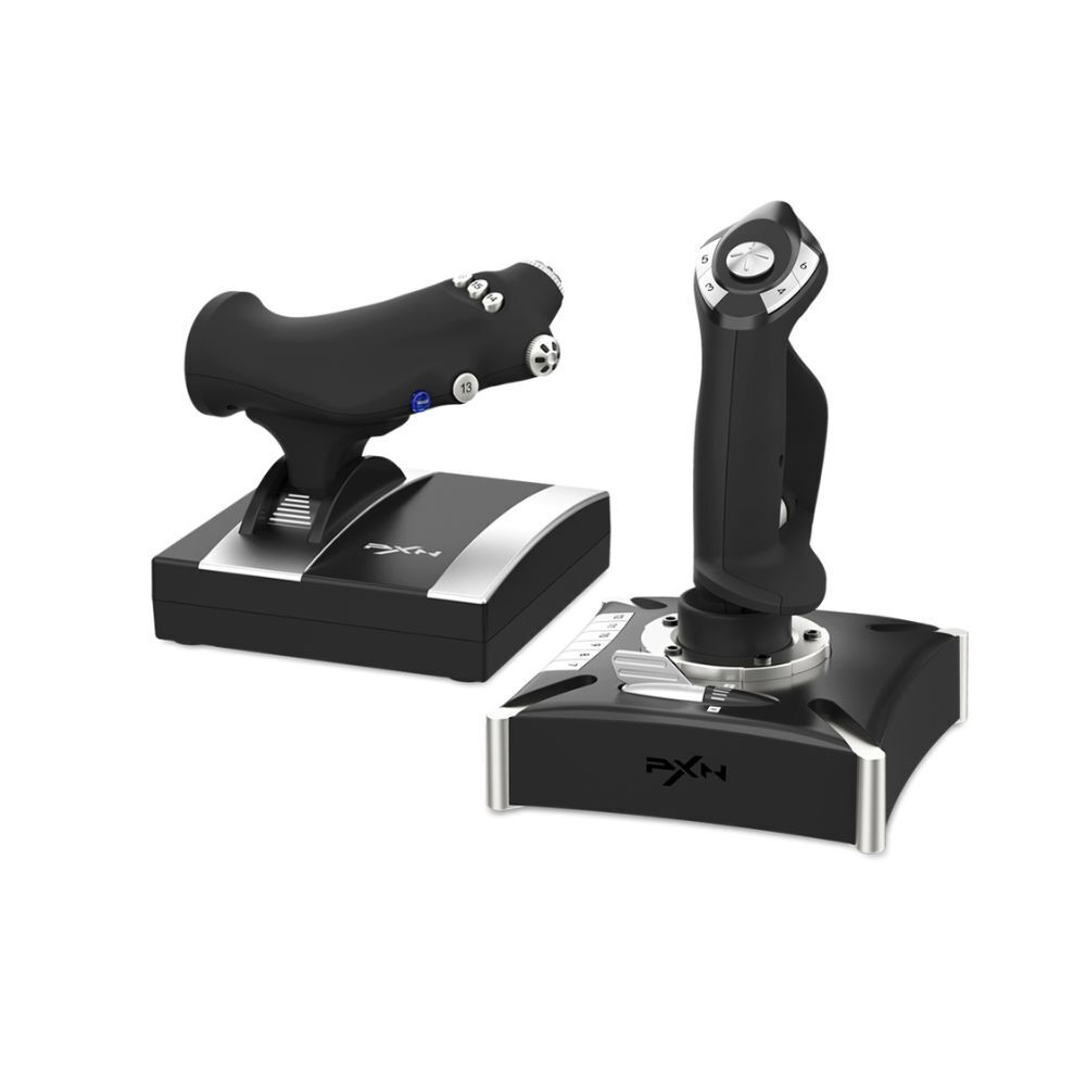 PXN 2119 Pro flight stick and throttle front angle