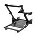 PXN A10 Sim Racing Wheel Stand in black with wheel deck, pedal plate and shifter mount