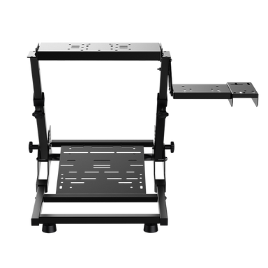 PXN A10 wheel stand front view showing the pedal plate and side shifter plate