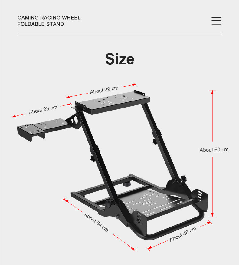 PXN A10 wheel stand size diagram with frame dimensions